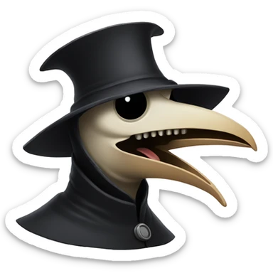 plague doctor laughing sticker