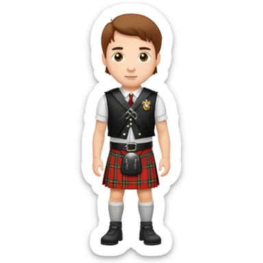 man wearing a kilt sticker