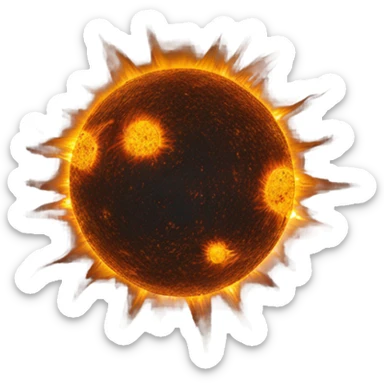hubble sun closeup sticker