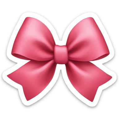 Pinky red bow sticker