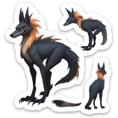 Cool Edgy Modern Vernid-Sergal species by LiLaiRa full body sticker