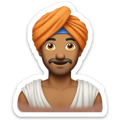indian guy with turban sticker