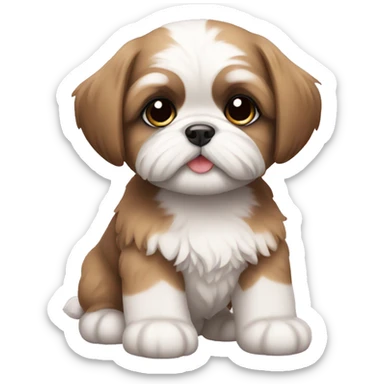 cute shi tzu puppy sticker