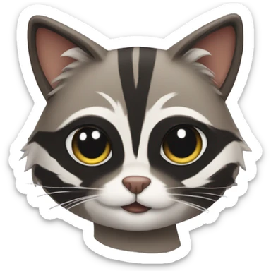 Cat that’s look like a raccoon  sticker