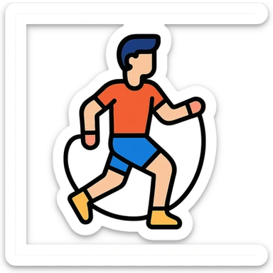 sportsman doing cardio exercises sticker