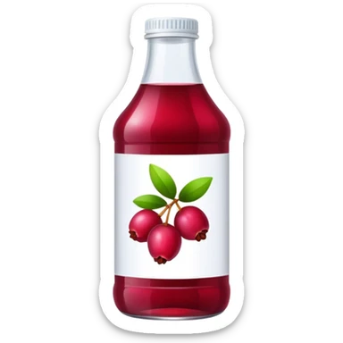 Bottle cranberry juice sticker