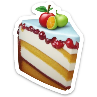 Fruit on top of cake  sticker
