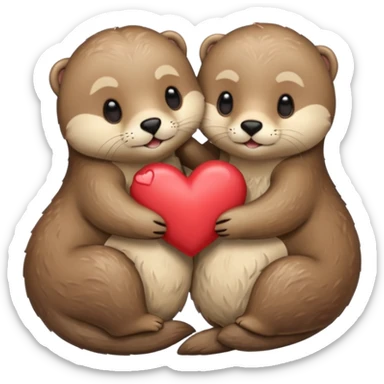 loutre+coeur sticker