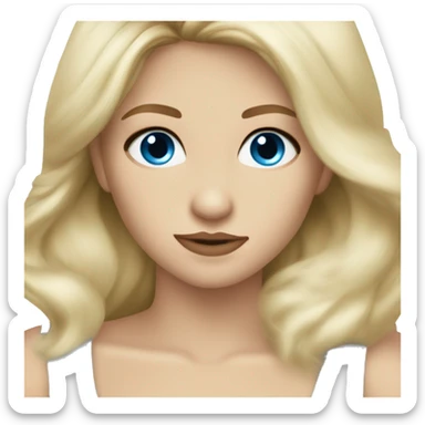 blonde glamorous girl blue eyes and niall horan sticker