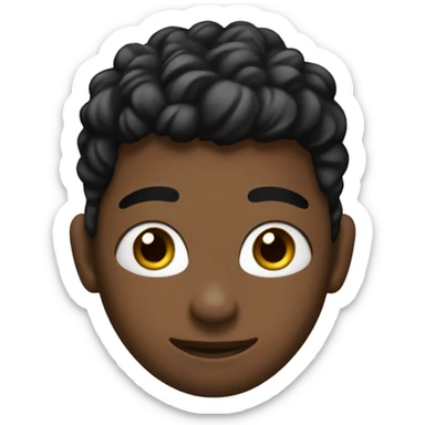 adolescente moreno con cabello negro y cacheton con anteojos negros y piercings en las orejas sticker