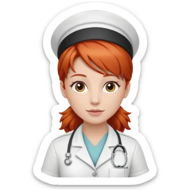 infirmière rousse sticker