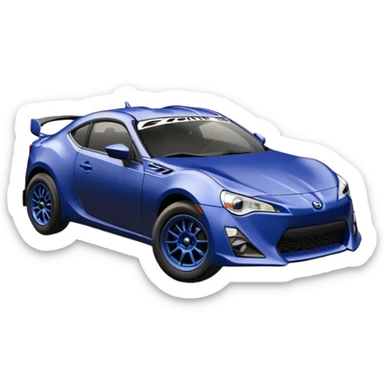 Distressed dented rusty old Extended wheelbase 2013 scion fr-s dark black blueberry 4wd monster Baja desert stadium racer  sticker