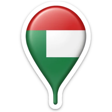 location pin Italy flag sticker