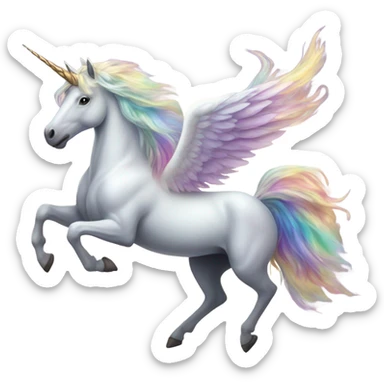 Flying unicorn sticker