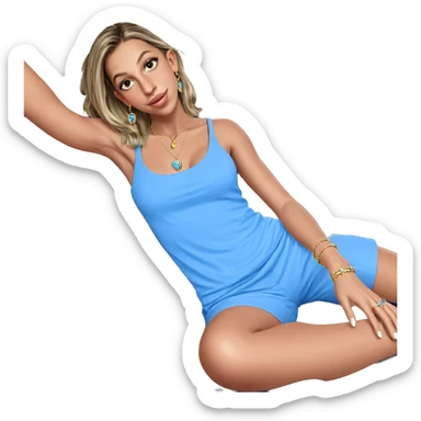 girl with jewelry in car sticker