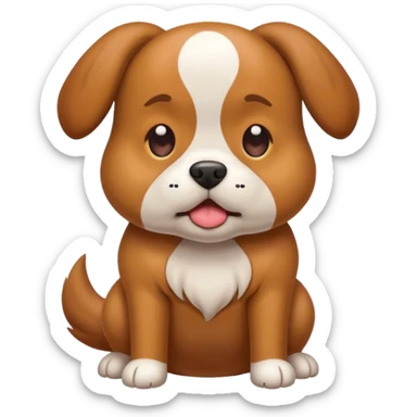 A dog pooping sticker