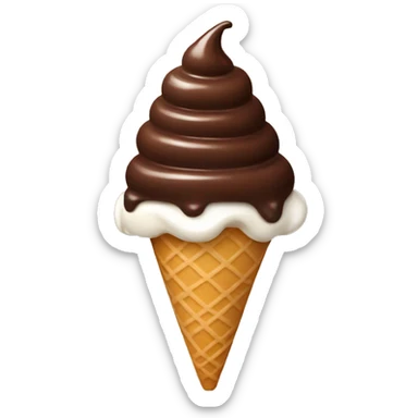 Chocolate ice cream sundae sticker