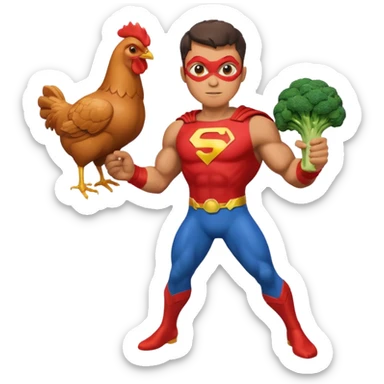 mister energy is a chain store selling healthy food, such as chicken, pork, or fish with vegetables.
create a mascot/superhero logo for this. sticker