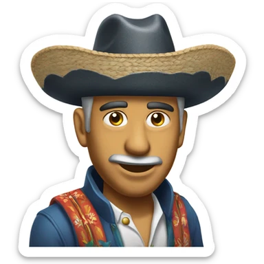 Camarón con sombrero  sticker