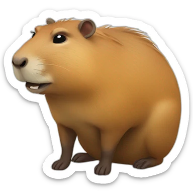 capybara distraught sticker