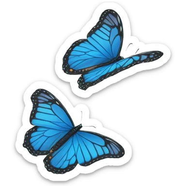 Blue monarch butterfly  sticker