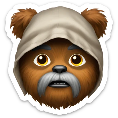 floating ewok head sticker