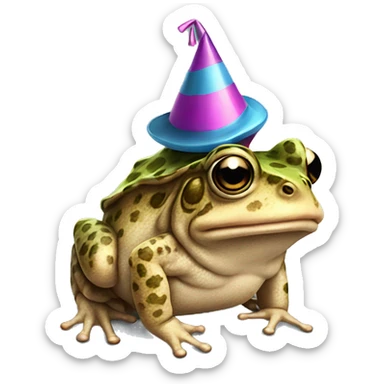toad with party hat sticker