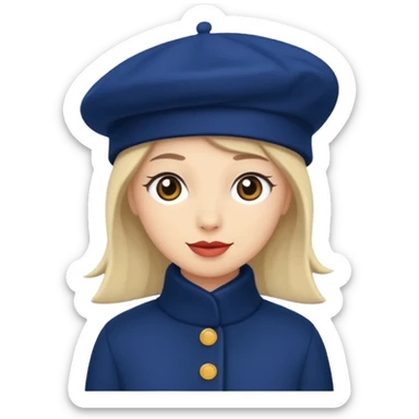 Winter beret sticker