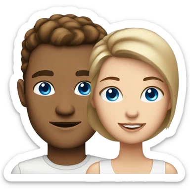 blue-eyed man brown-eyed woman sticker