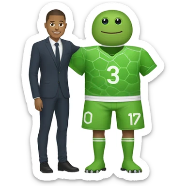 mbappé with turttle  sticker