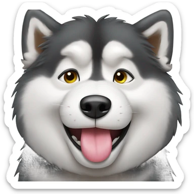 Malamute blowing kisses  sticker