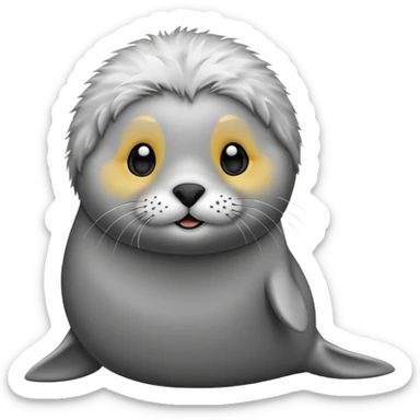 A super super cute seal sticker
