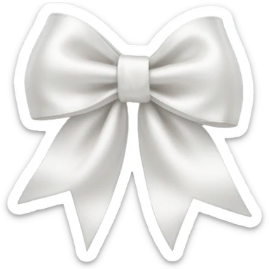 white satin bow sticker