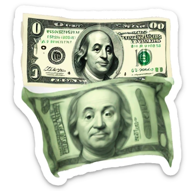 Sugar and dollar note  sticker