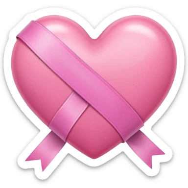 A pink heart design by pink ribon sticker