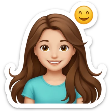 summer vibes girl brun hair long hair sticker