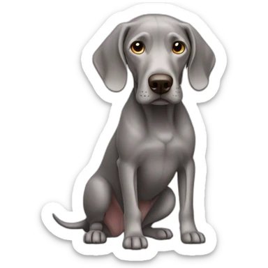Weimaraner dog sticker