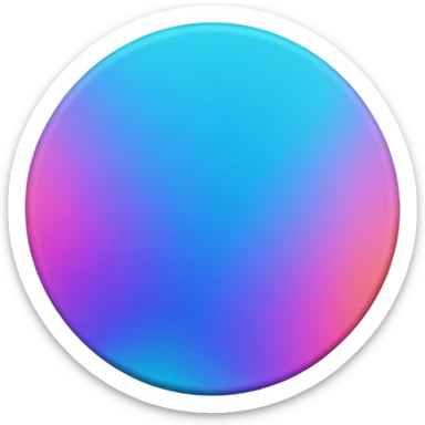 
coin color in in gradient of turquoise, blue, pink, purple, and coral metal texture
Rotate coin 90 degree  3d effect sticker