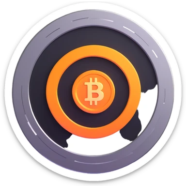 metallic futuristic $PORTAL crypto coin with a portal-like glow sticker