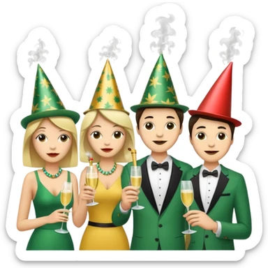 Strippers on poles and weed sticker