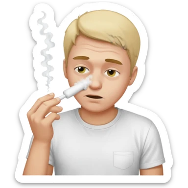 Guy snorting cocaine emoji sticker