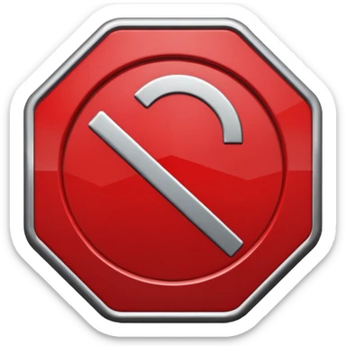 No Entry Symbol sticker