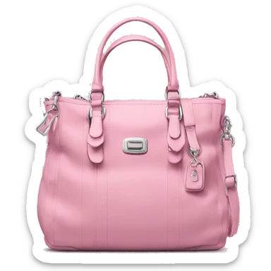 Coach pink bag with silver  sticker