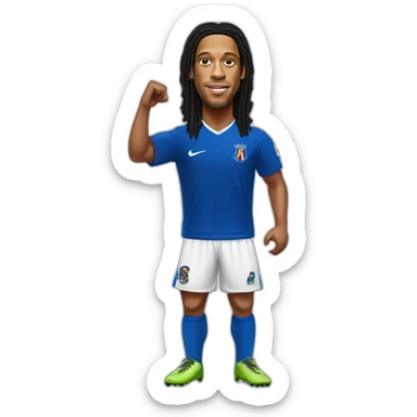 ronaldinho realistic football player sticker