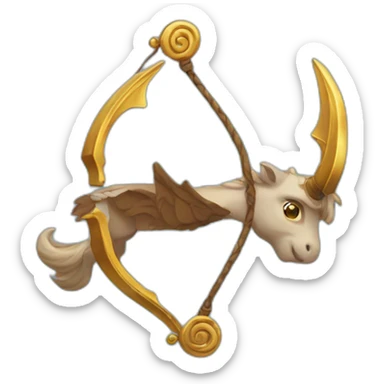 male sagittarius's (mythical creature) detailed sticker