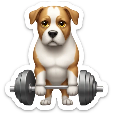 Dog weight lifting  sticker