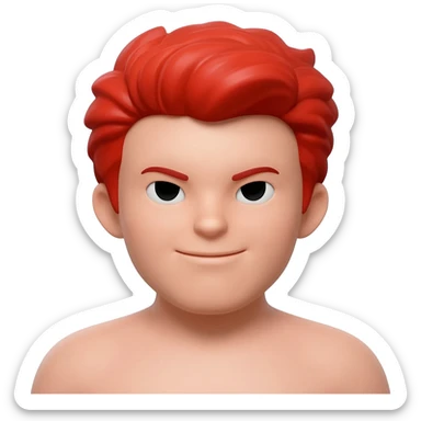 "3D premium,3D Man: Fair complexion and red hair sticker
