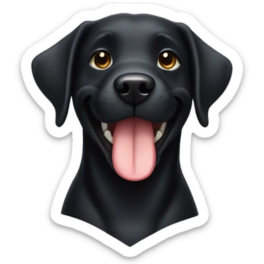 black Labrador Retriever Head smiling and holding thumbs up with its paw sticker