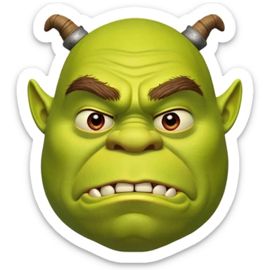 iconic Shrek face sticker