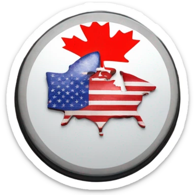 Canada vs USA sticker
